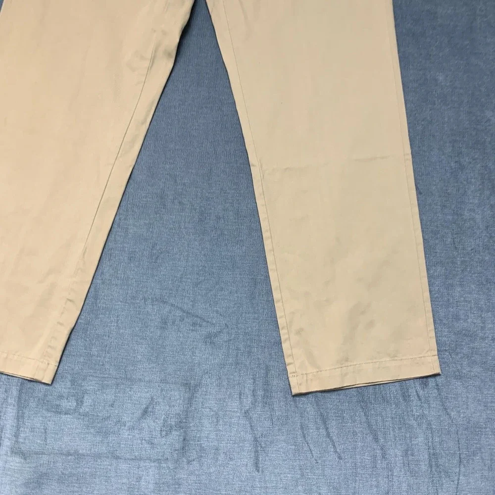 Calvin Klein Pants Men 40x32 Beige Cotton Pockets High Rise Straight Leg Outdoor
